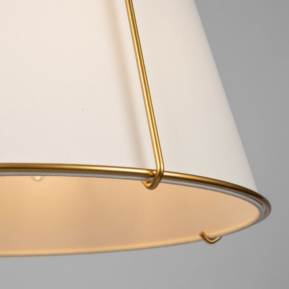 Pullman Collection 3Light SemiFlush Mount Brass. Picture 5
