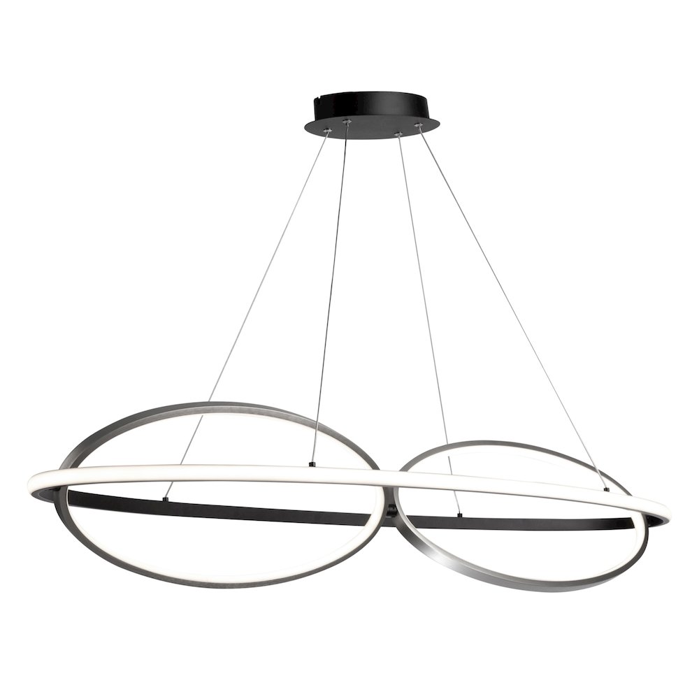 Gemini 38W LED Pendant Black and Nickel. Picture 2