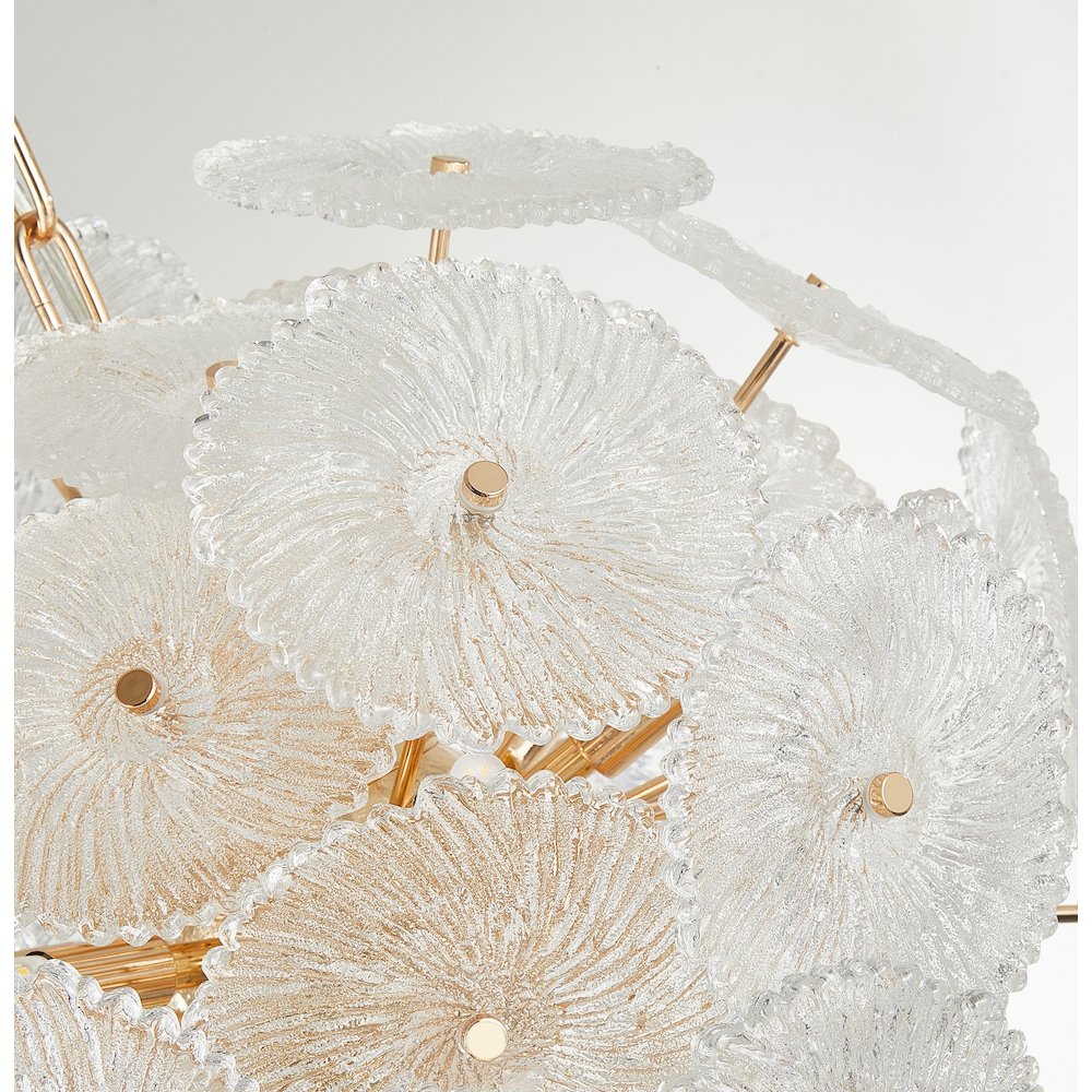 Bloom Collection 18Light 19.5" Chandelier Brass. Picture 4