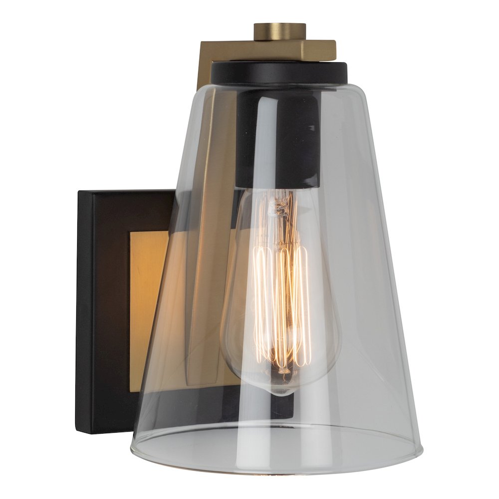 Treviso Collection 4Light Vanity Light, Black & Brass. Picture 2