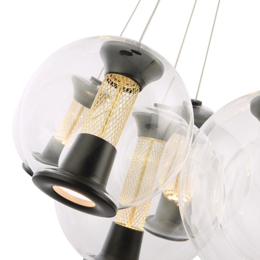 Arlo Collection 8Light Chandelier Black. Picture 3