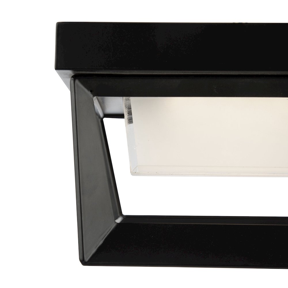 Waterbury 12W LED Outdoor Flush Mount Black. Picture 4