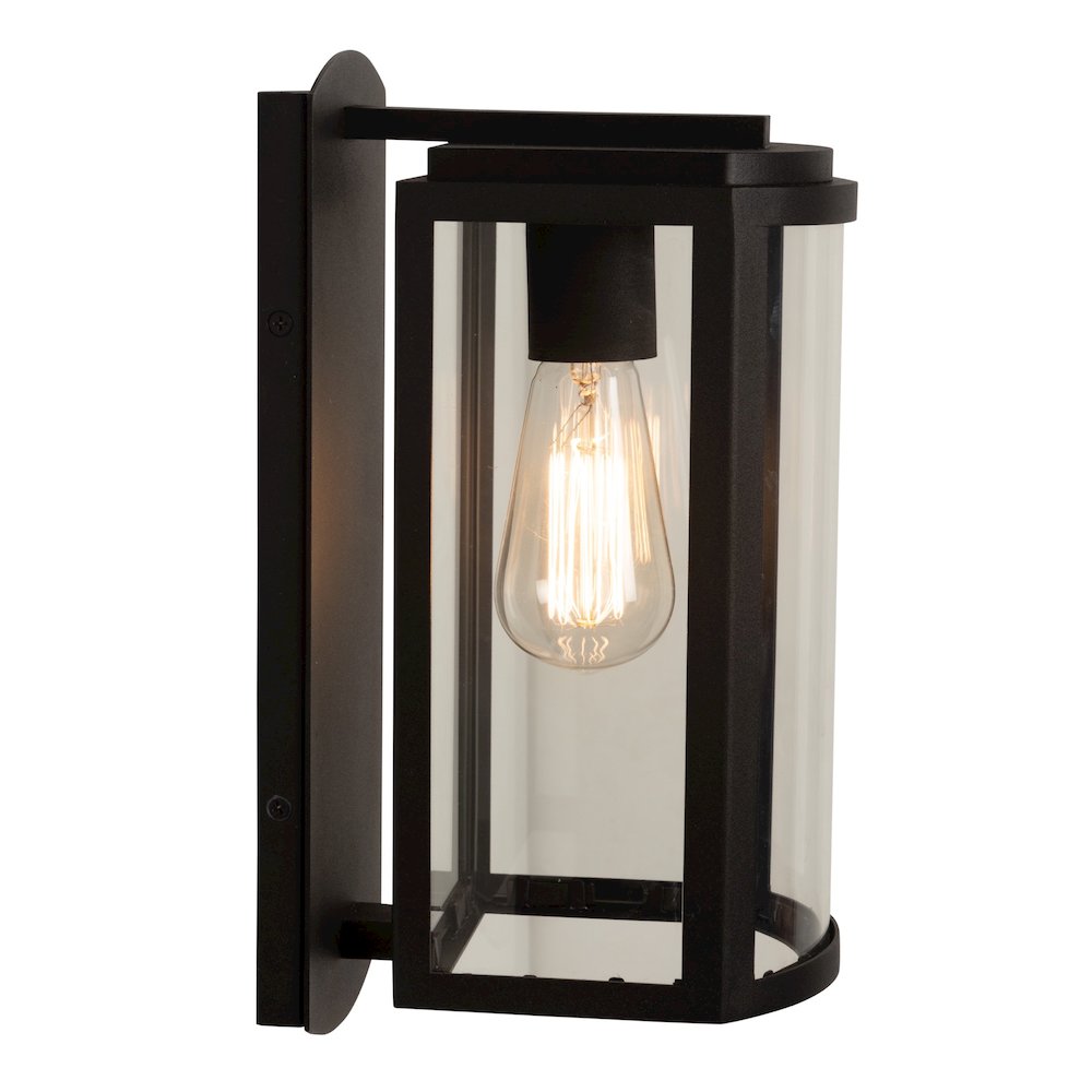 Lakewood Collection 1Light Exterior Wall Light, Matte Black. Picture 2