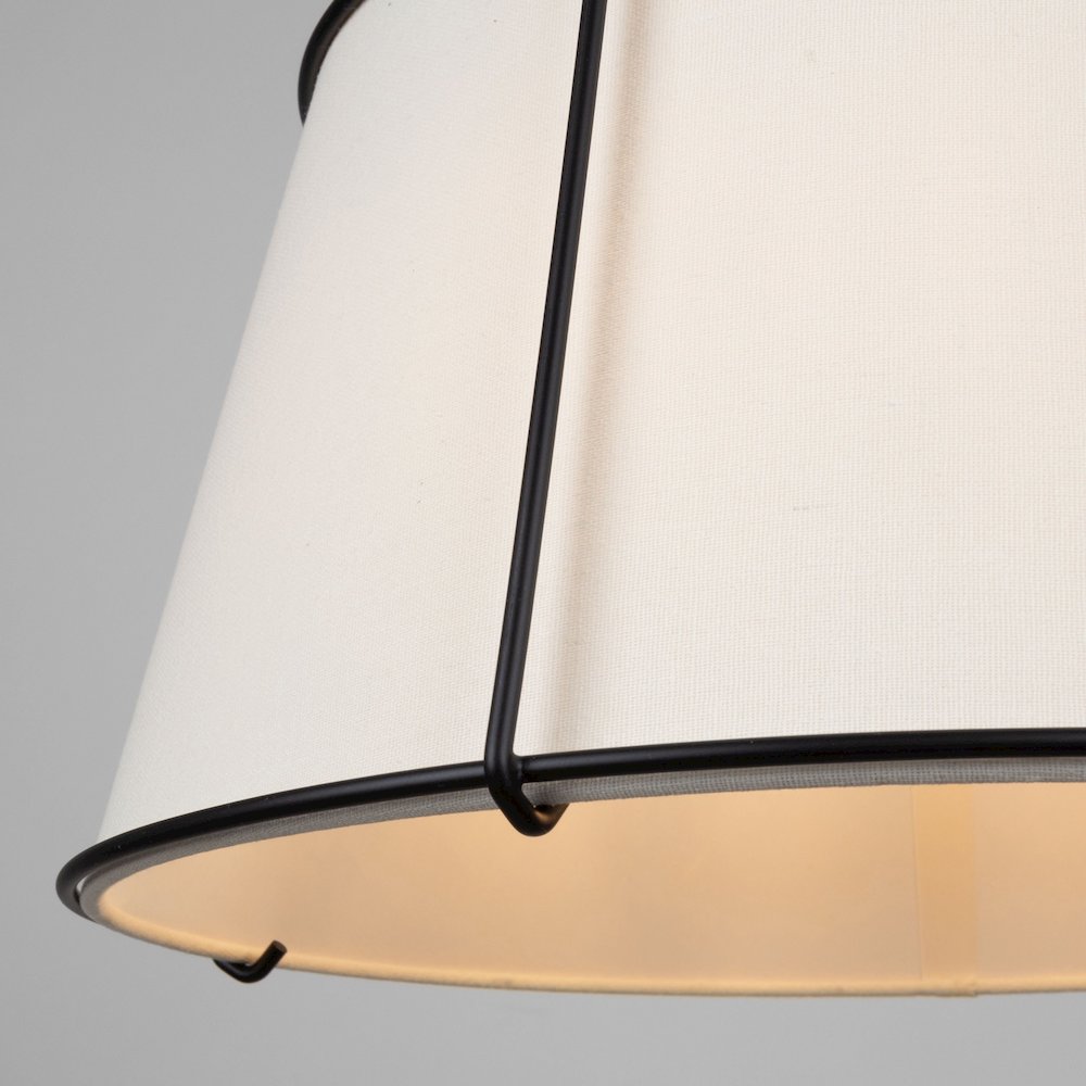 Pullman Collection 3Light SemiFlush Mount Black. Picture 5