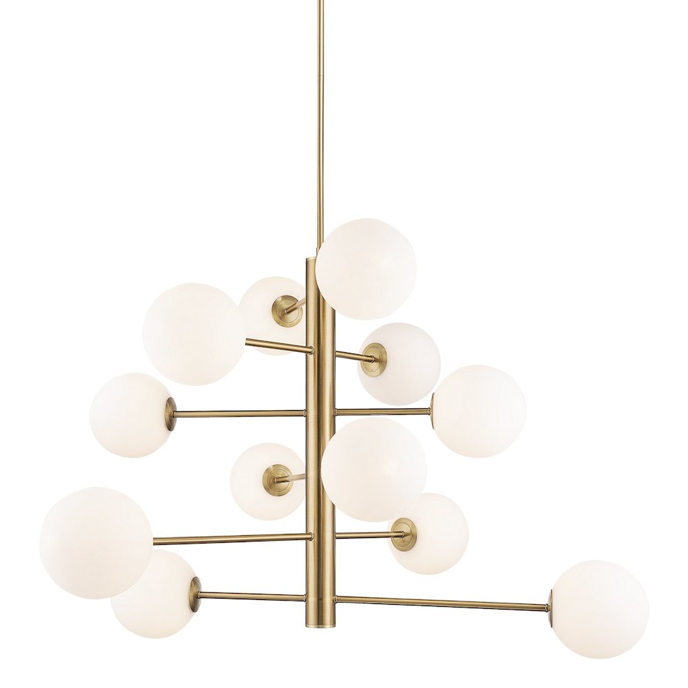 Aurelia Collection 12Light Chandelier Brass. Picture 2