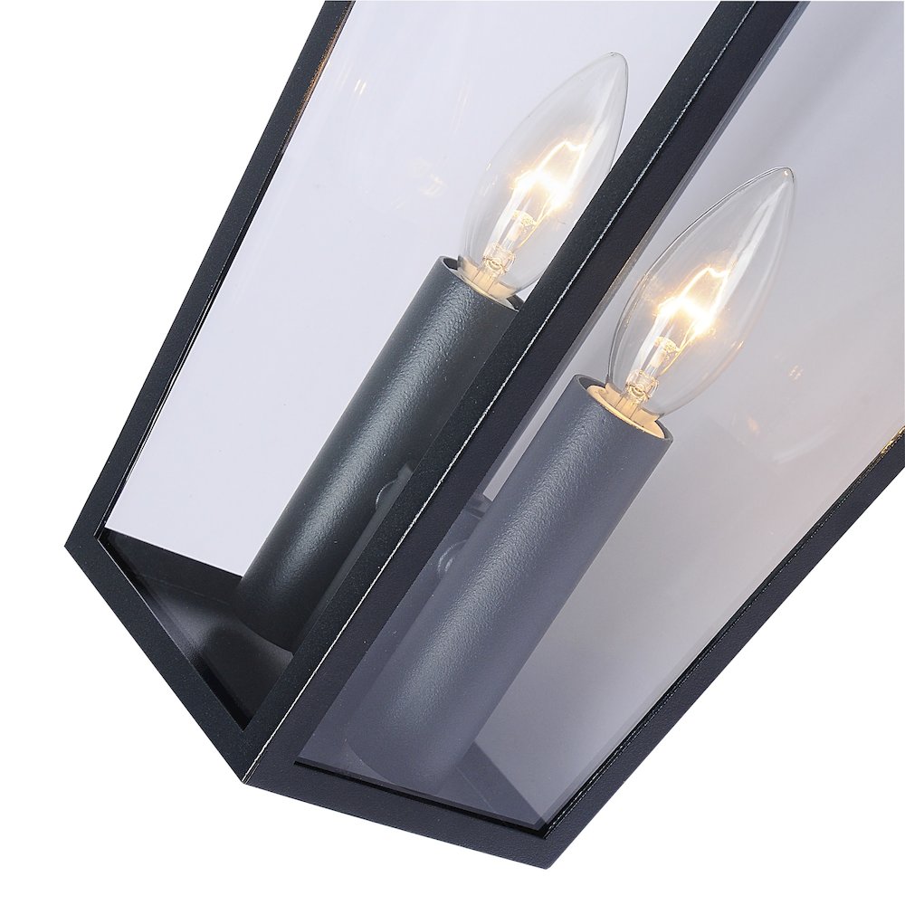 Winchester Collection 2Light Exterior Wall Light, Black. Picture 2