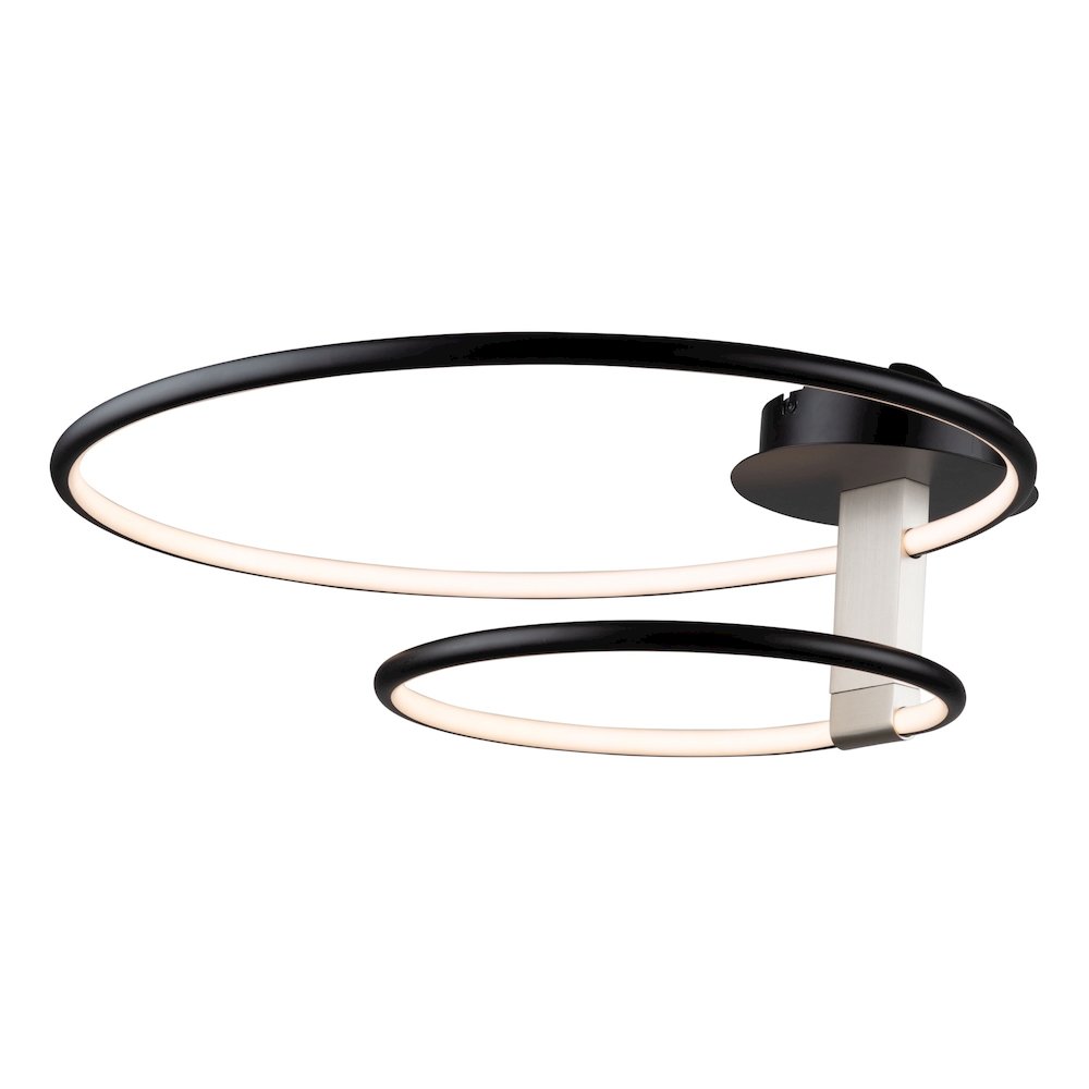 Halo Collection Integrated LED SemiFlush Mount, Black. Picture 6