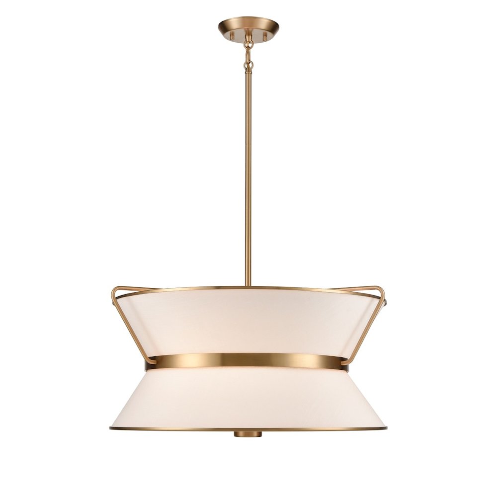 Layla Chandelier 23.5" Diameter Brushed Brass. Picture 2