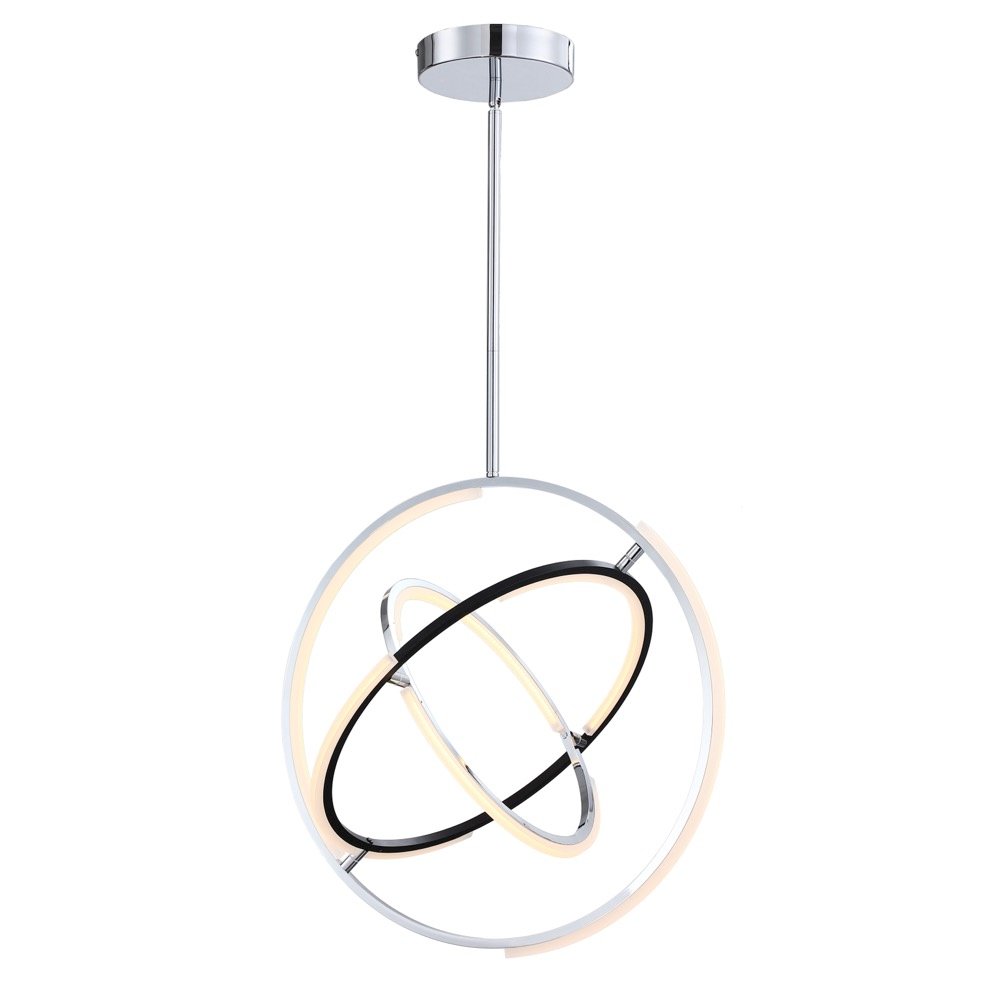 Trilogy Collection Integrated LED 24 in. Pendant, Polished Nickel. Picture 1