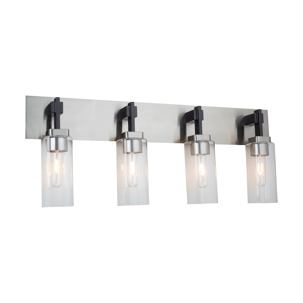 Arlington Collection 4Light Bathroom Vanity Fixture Satin Nickel. Picture 5