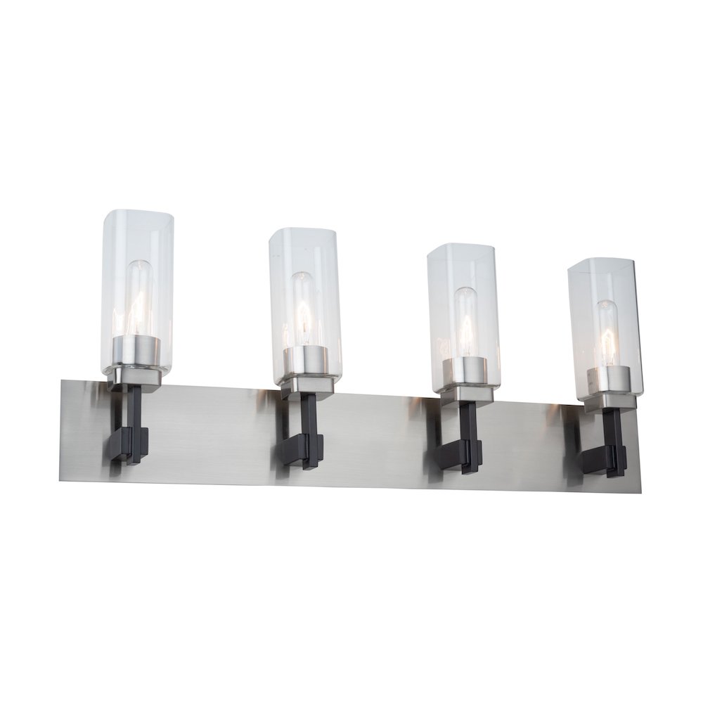 Arlington Collection 4Light Bathroom Vanity Fixture Satin Nickel. Picture 1