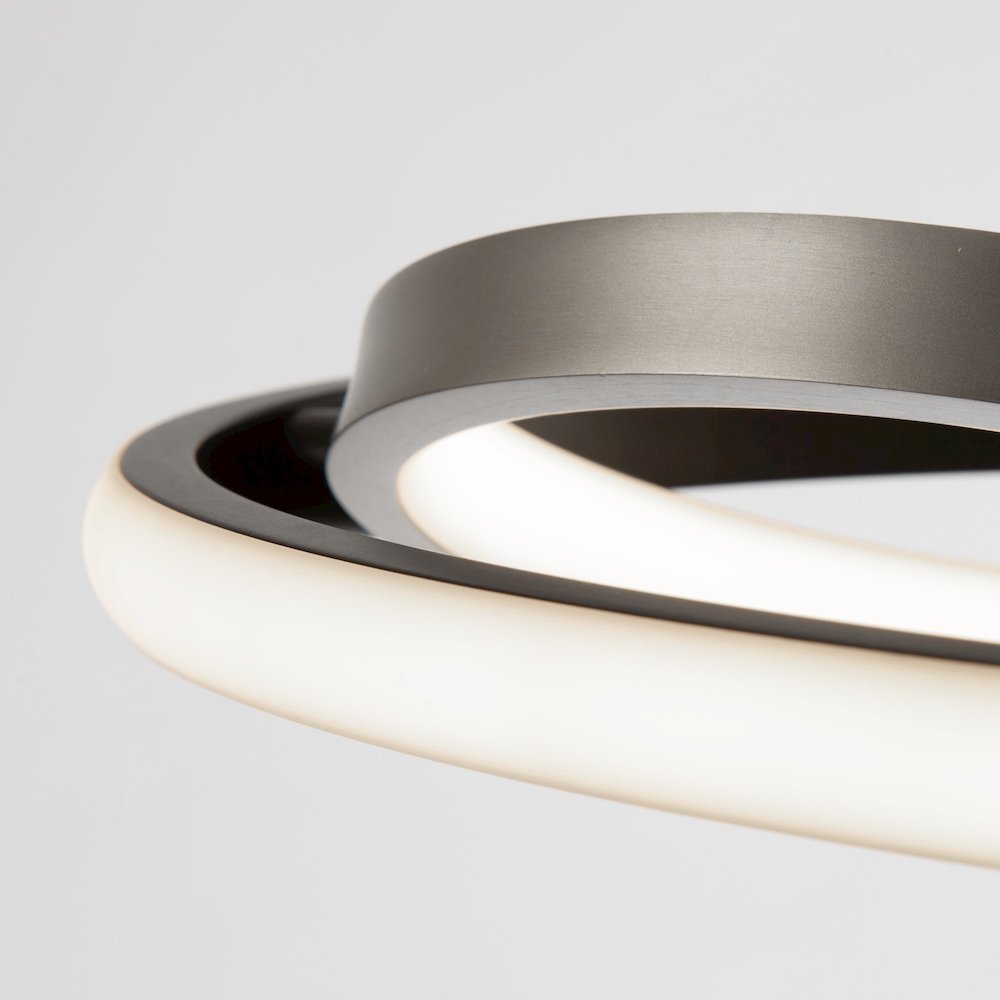 Gemini 18W LED Flush Mount Black and Nickel. Picture 5