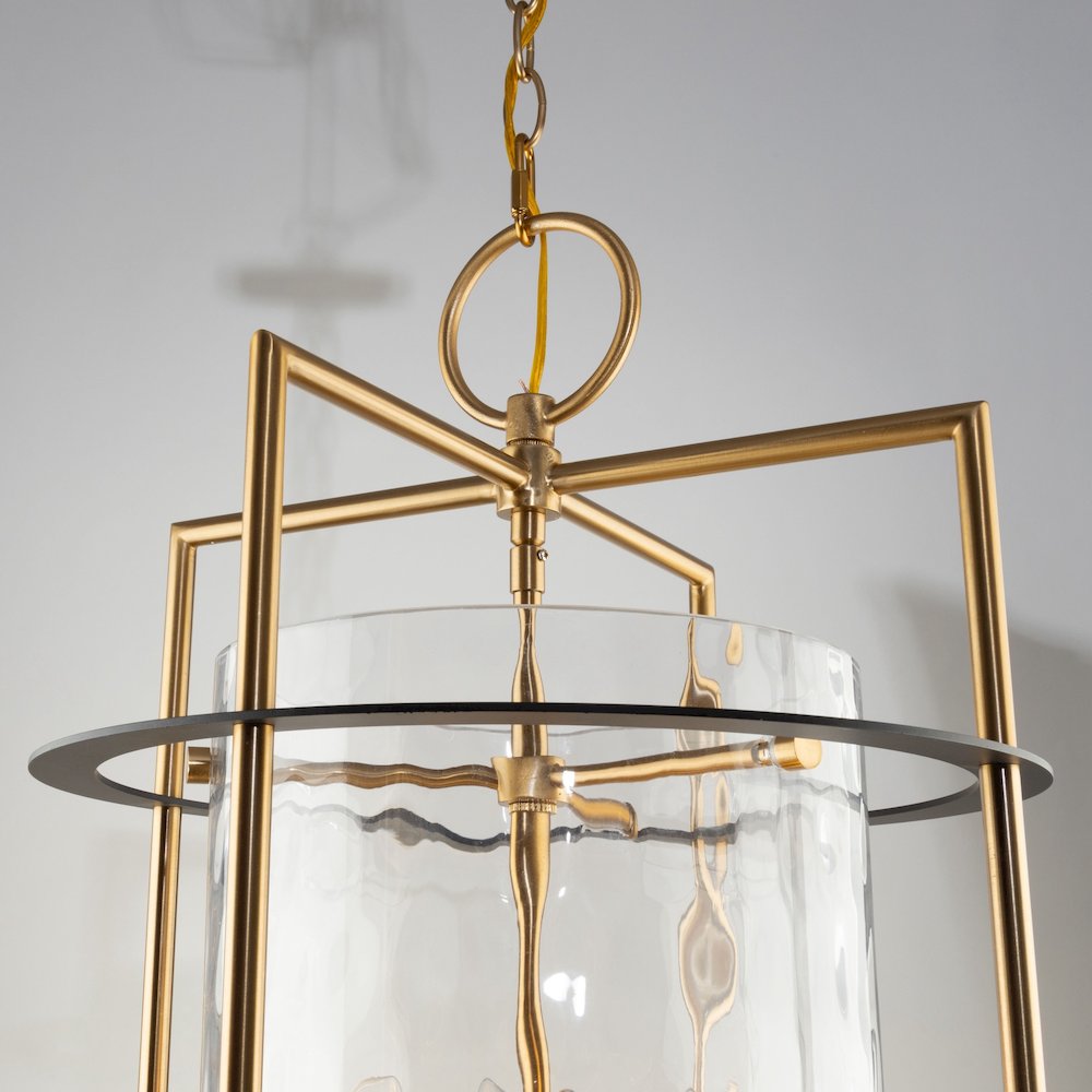 Burford Collection 8Light Chandelier Brass & Black. Picture 6