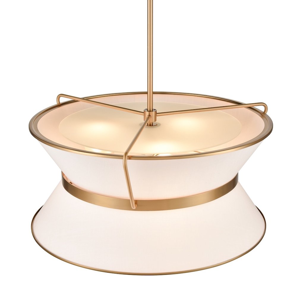 Layla Chandelier 23.5" Diameter Brushed Brass. Picture 5