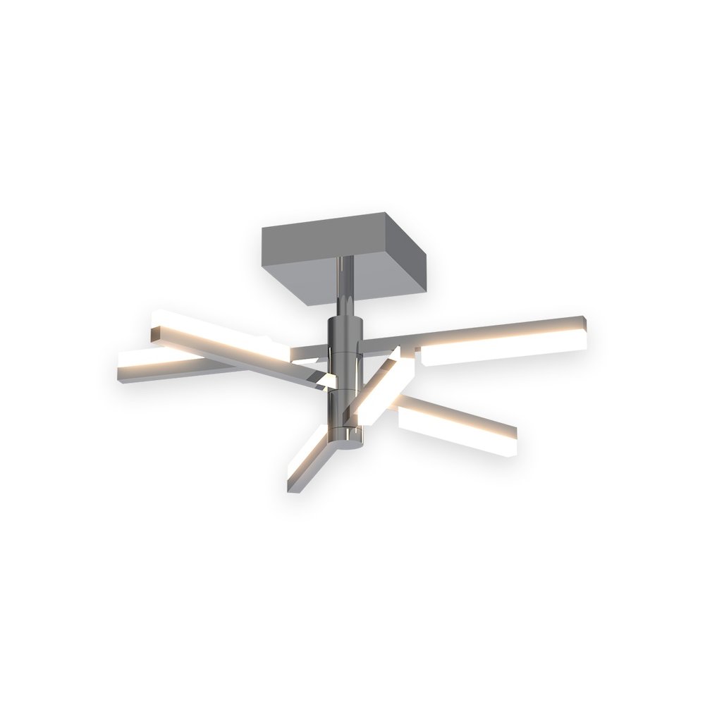 Stix - LED Semi-Flush Mount - Chrome. Picture 1