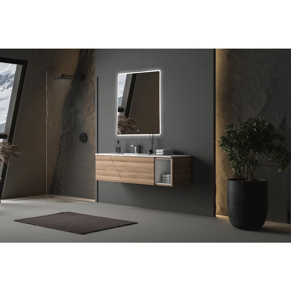 Reflections Collection 32W LED Rectangular Mirror Silver. Picture 3