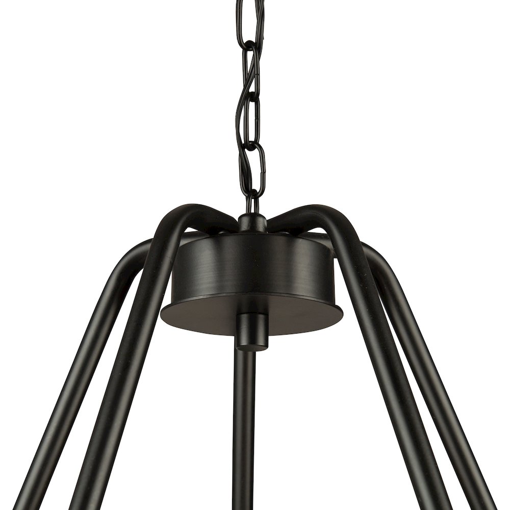 Perris 5 Light Chandelier Black. Picture 5