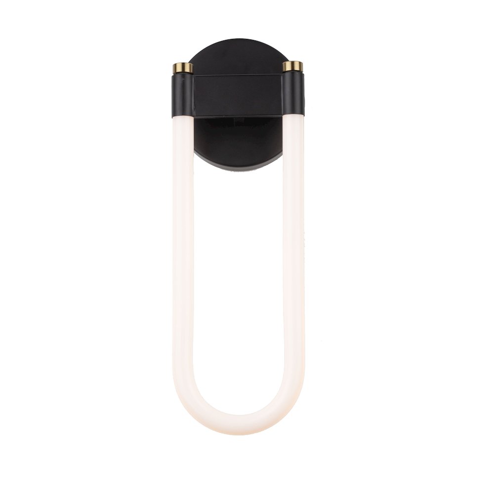 Cascata Collection 1Light Sconce Black and Brushed Brass. Picture 2