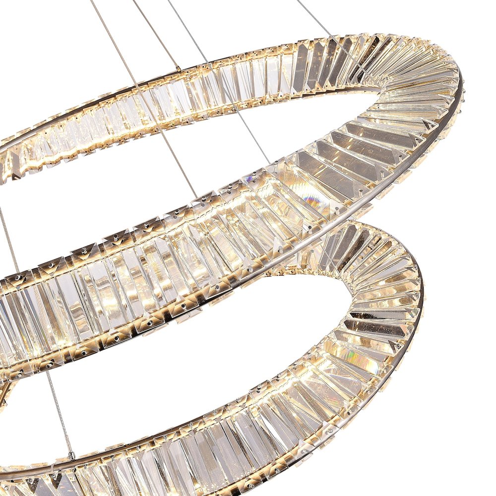 Stella 90W LED Chandelier Satin Nickel. Picture 4