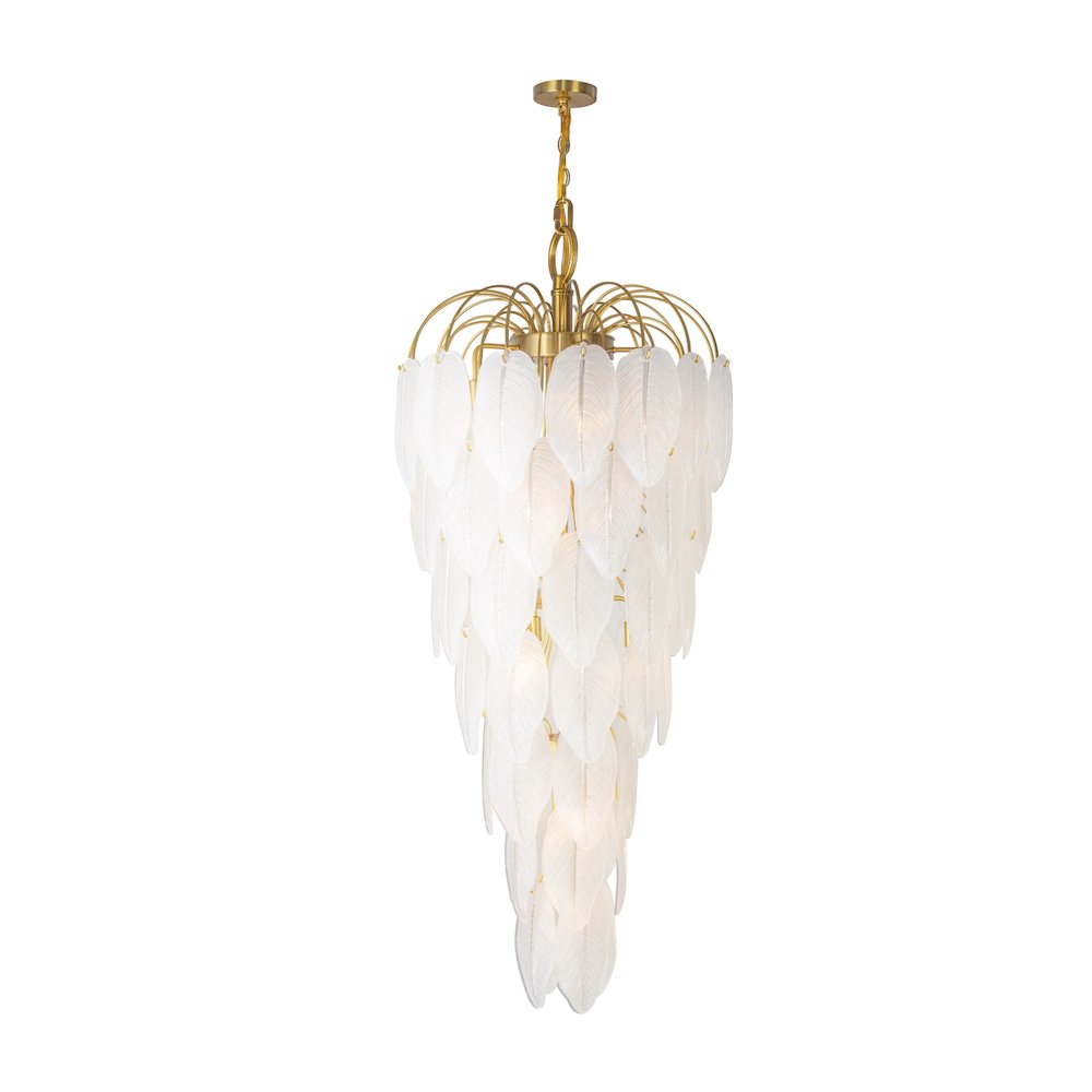 Alessia Collection 21Light Chandelier Brushed Brass. Picture 4