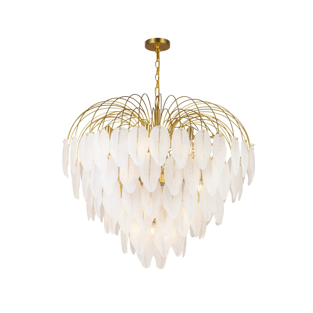 Alessia Collection 24Light Chandelier Brushed Brass. Picture 1