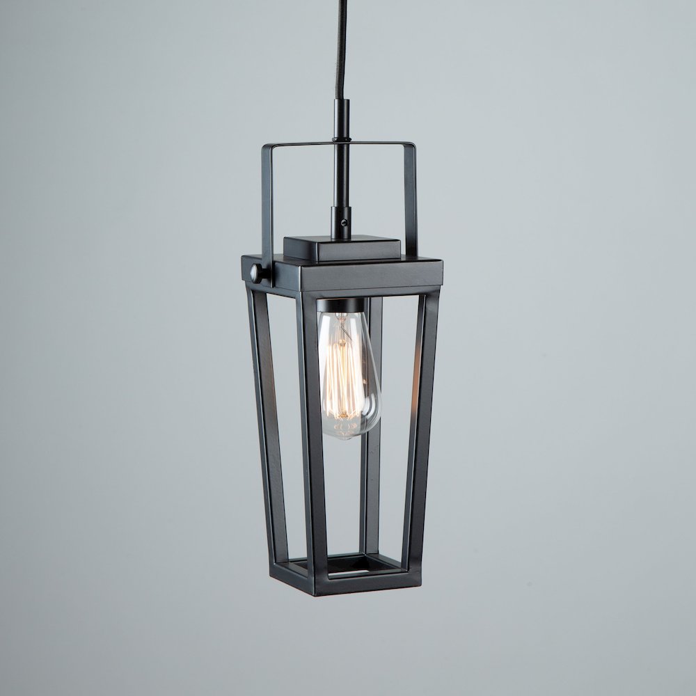 Carriage 1 Light Pendant Black. Picture 3