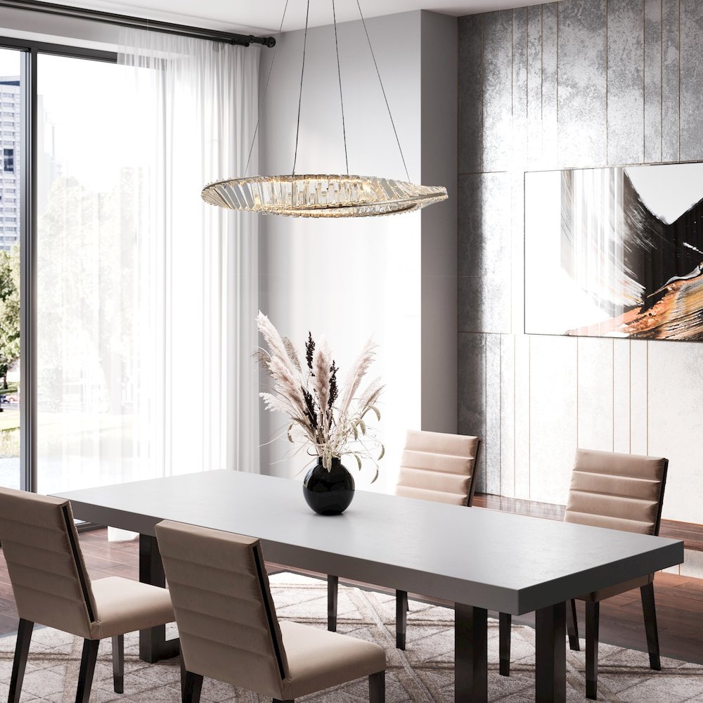 Stella 25W LED Pendant Satin Nickel. Picture 7