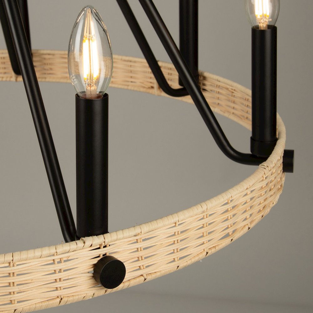 Perris 8 Light Chandelier Black. Picture 9