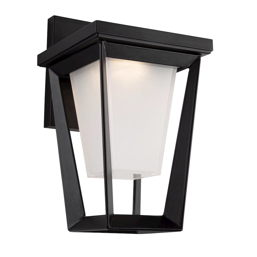 Waterbury 10W LED Outdoor Wall Light Black. Picture 5