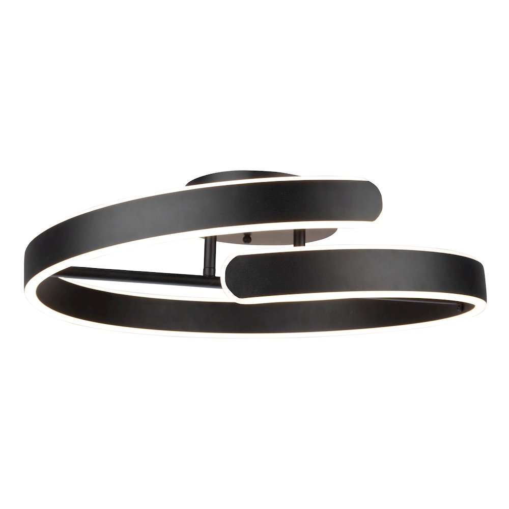 Sirius Collection Integrated LED SemiFlush Mount, Black. Picture 4