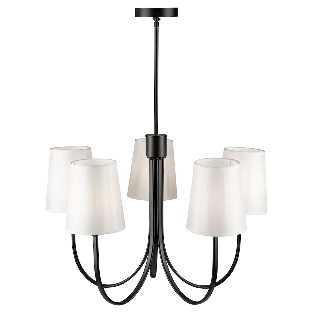 Rhythm 5 Light Chandelier Black. Picture 3