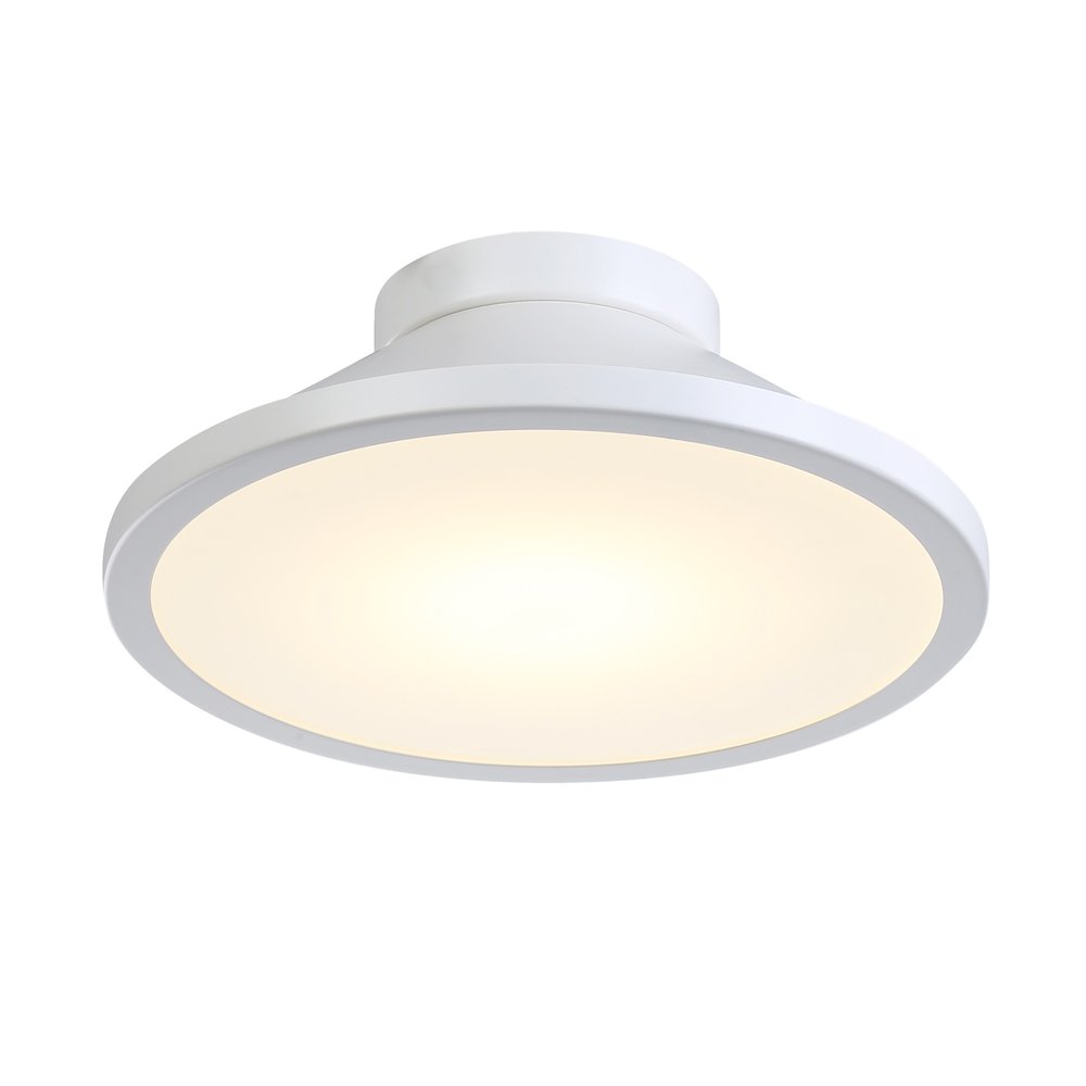 Lucida Collection Integrated LED Flush Mount, White. Picture 1