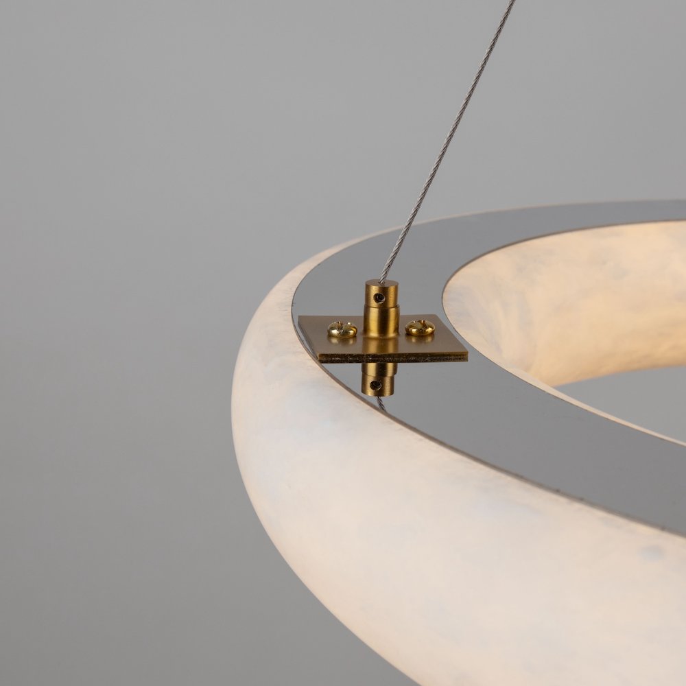 Camila Collection 1Light 19" Chandelier Brushed Brass. Picture 6