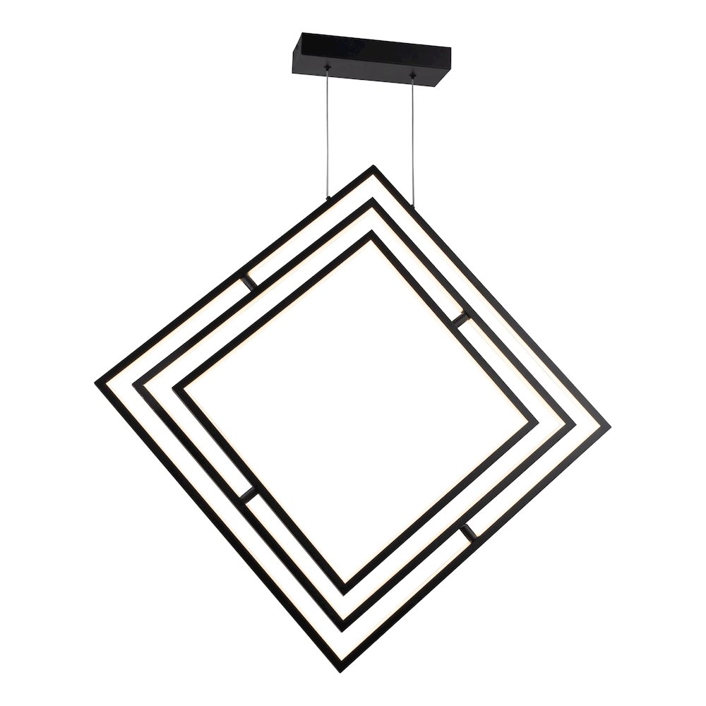 Graymar Collection Integrated LED Chandelier, Black. Picture 3
