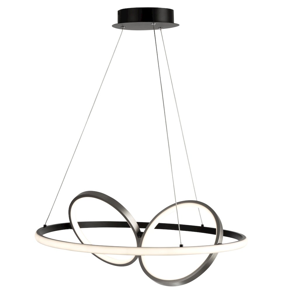 Gemini 32W LED Pendant Black and Nickel. Picture 5