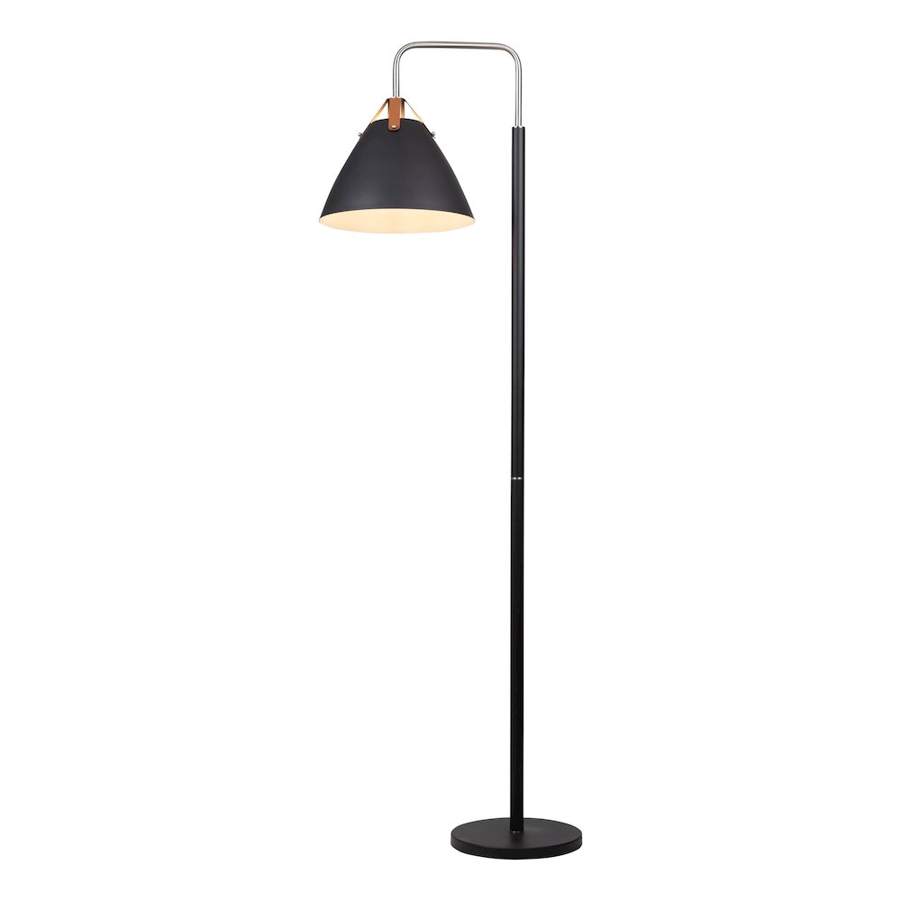 Tote Collection Floor Lamp, Black & Brass. Picture 2