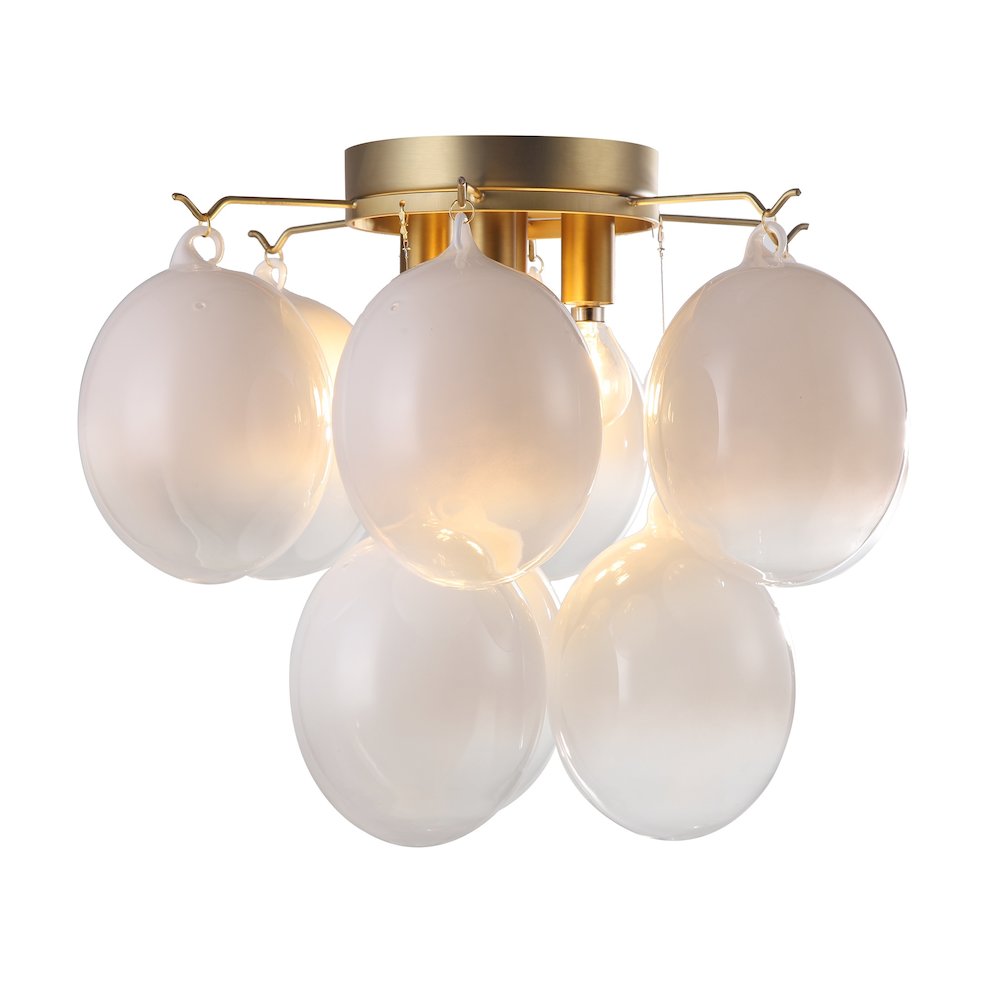 Globo Collection 4Light SemiFlush Mount Brass. Picture 2