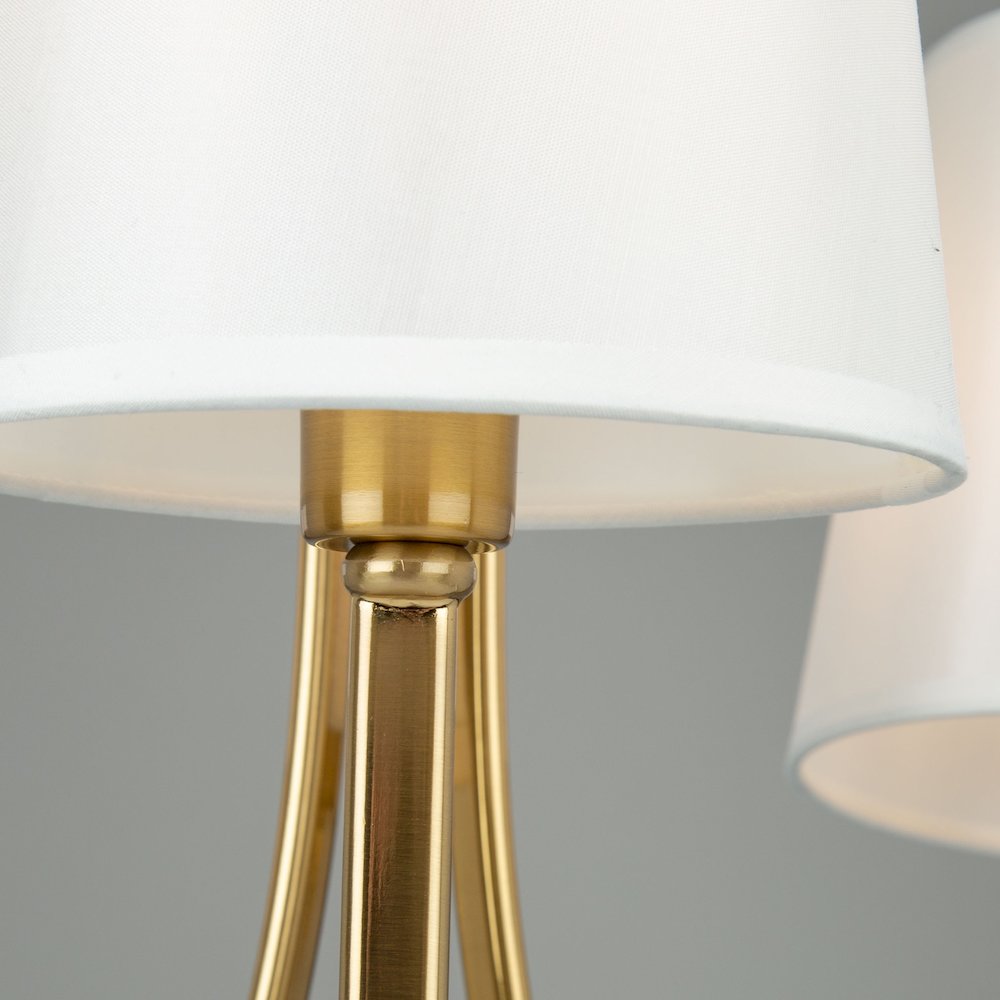 Rhythm 3 Light Chandelier Brushed Gold. Picture 6
