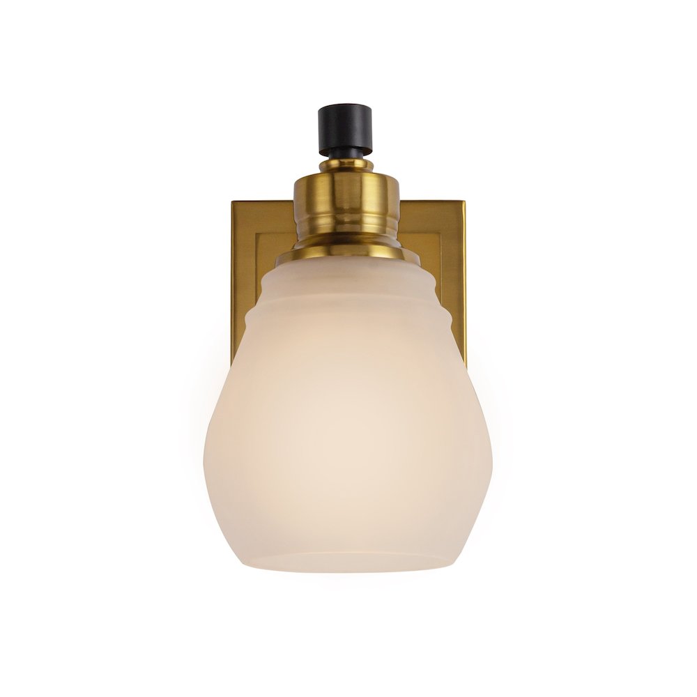 Nelson Collection 1Light Bathroom Brass & Black. Picture 4