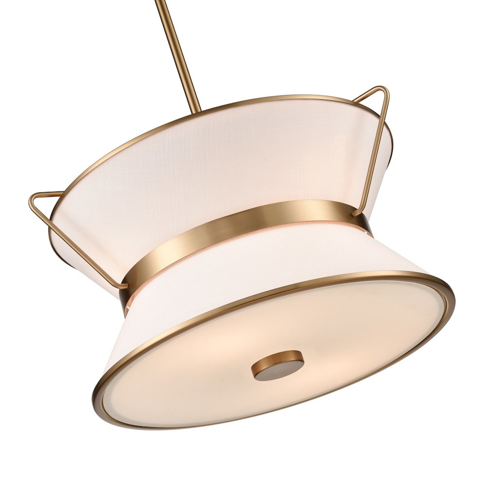 Layla Chandelier 17" Diameter Brushed Brass. Picture 4
