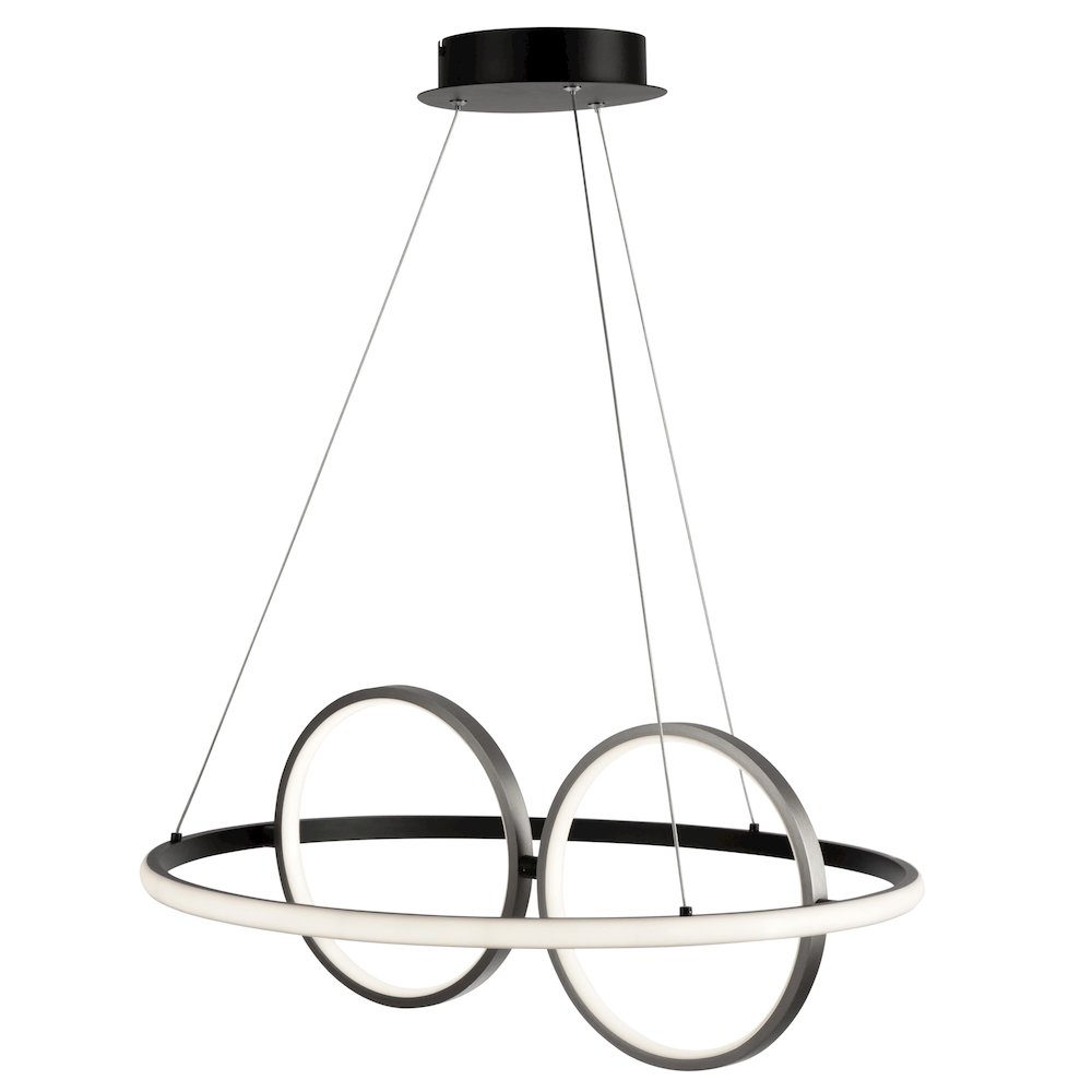 Gemini 32W LED Pendant Black and Nickel. Picture 6