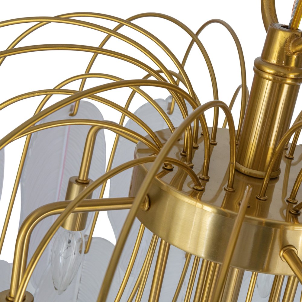 Alessia Collection 21Light Chandelier Brushed Brass. Picture 2