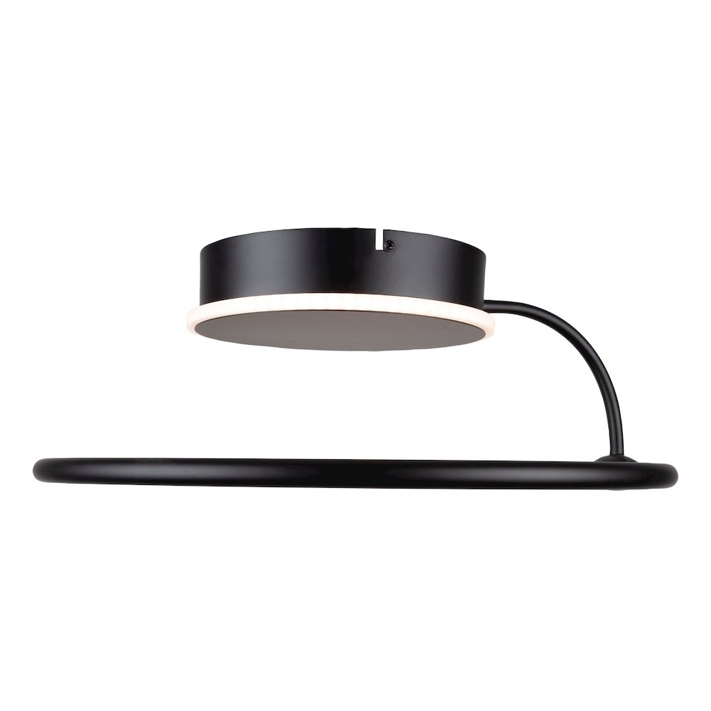 Halo Collection Integrated LED SemiFlush Mount, Black. Picture 4