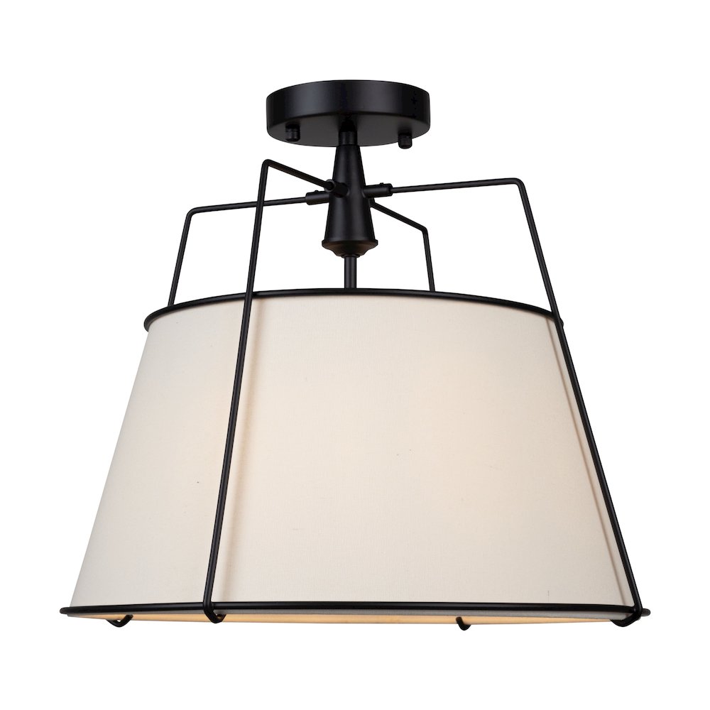 Pullman Collection 3Light SemiFlush Mount Black. Picture 2