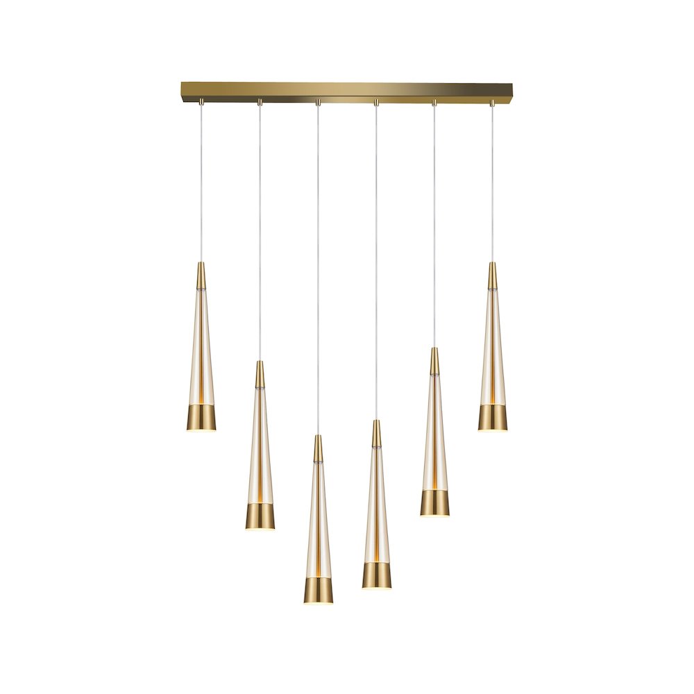 Sunnyvale Collection 6Light Island Light Brass. Picture 1