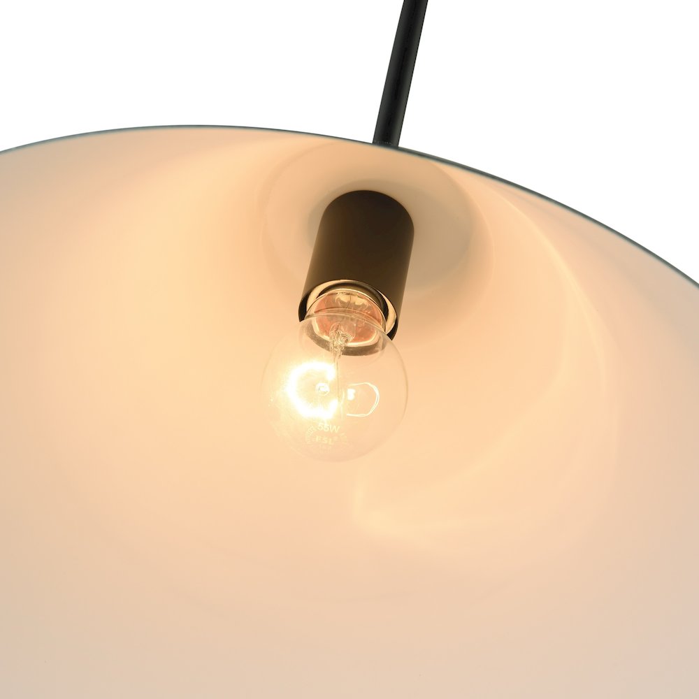 Baltic Collection 1Light Pendant Black and Brushed Brass. Picture 4