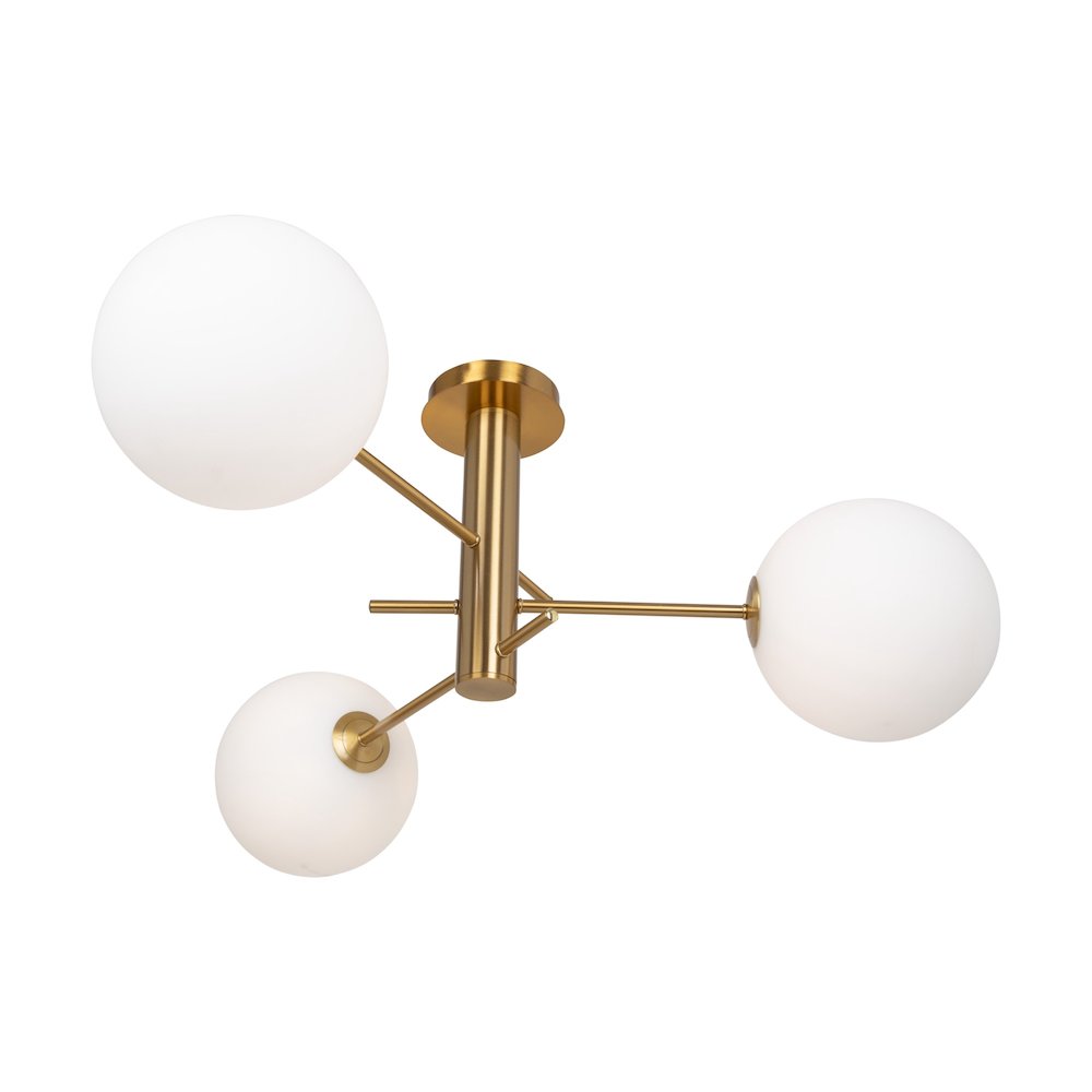 Aurelia Collection 3Light SemiFlush Mount Brass. Picture 7