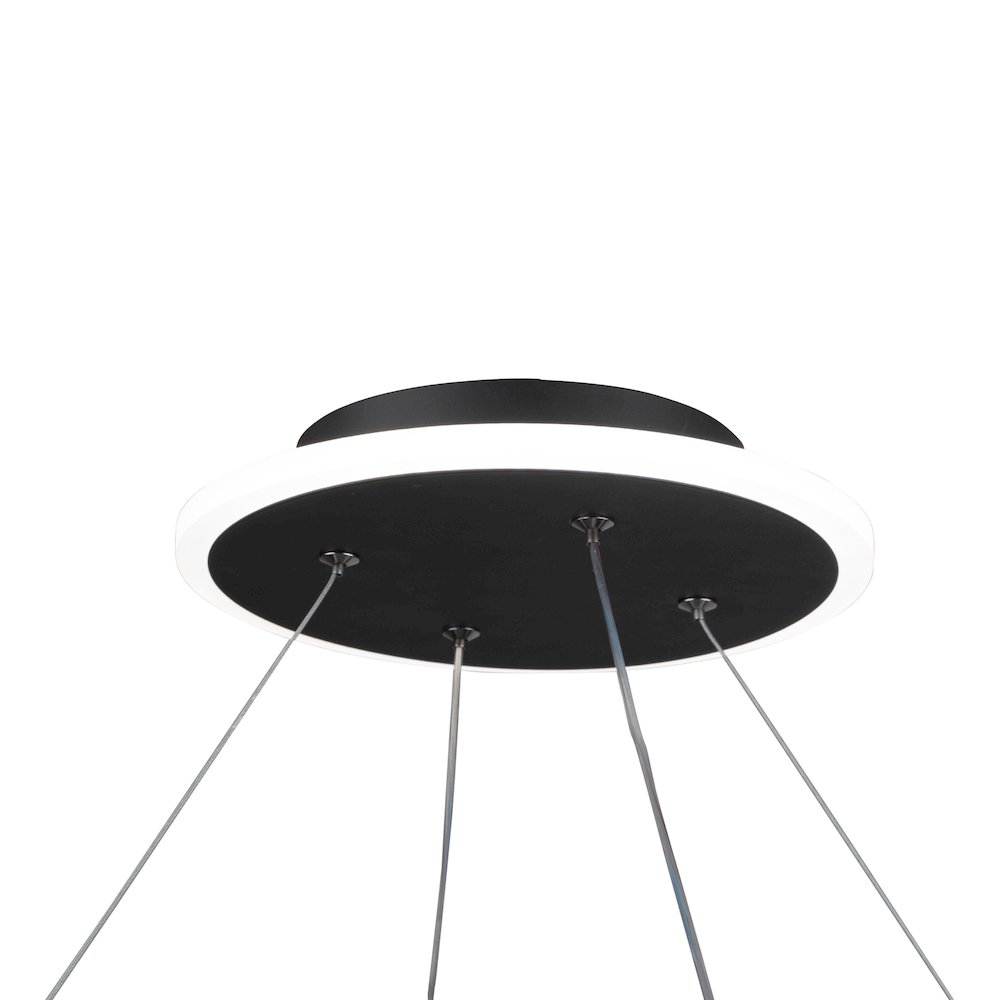 Lazio Collection Integrated LED Chandelier, Black. Picture 3