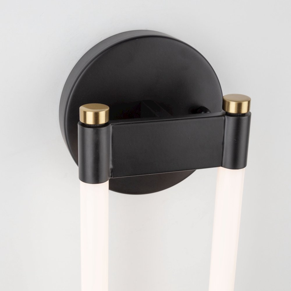 Cascata Collection 1Light Sconce Black and Brushed Brass. Picture 3