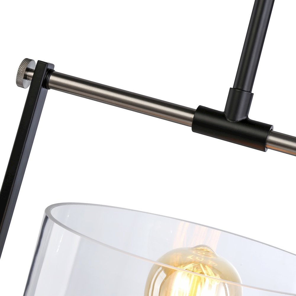 Cheshire Collection 1Light Pendant, Black & Nickel. Picture 3